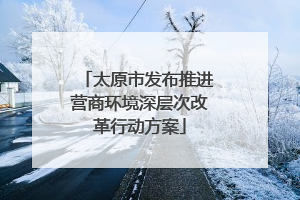 太原市发布推进营商环境深层次改革行动方案