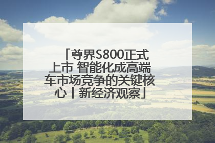 尊界S800正式上市 智能化成高端车市场竞争的关键核心丨新经济观察