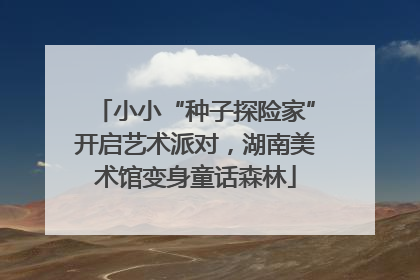 小小“种子探险家”开启艺术派对，湖南美术馆变身童话森林