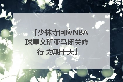 少林寺回应NBA球星文班亚马闭关修行 为期十天