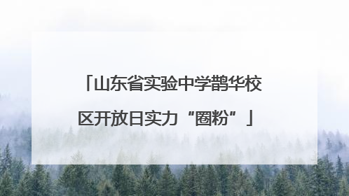 山东省实验中学鹊华校区开放日实力“圈粉”