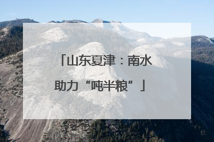 山东夏津：南水助力“吨半粮”