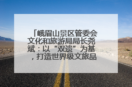 峨眉山景区管委会文化和旅游局局长尧斌：以“双遗”为基，打造世界级文旅品牌与国际典范
