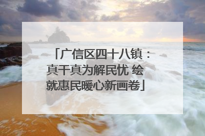 广信区四十八镇：真干真为解民忧 绘就惠民暖心新画卷