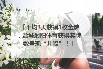 平均3天获得1枚金牌，盐城射阳体育获得奖牌数呈现“井喷”！