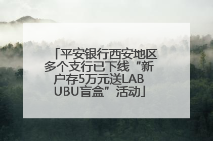 平安银行西安地区多个支行已下线“新户存5万元送LABUBU盲盒”活动
