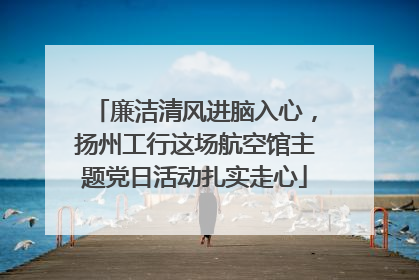 廉洁清风进脑入心，扬州工行这场航空馆主题党日活动扎实走心