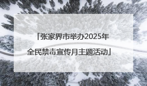 张家界市举办2025年全民禁毒宣传月主题活动