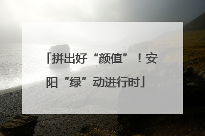 拼出好“颜值”！安阳“绿”动进行时