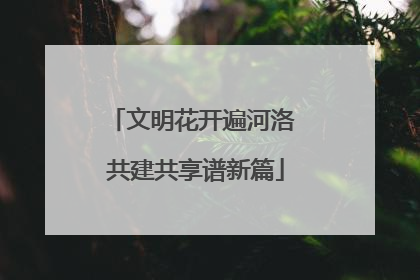 文明花开遍河洛 共建共享谱新篇