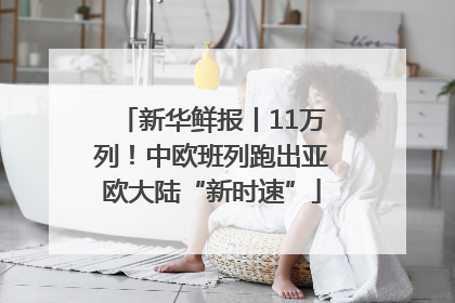 新华鲜报丨11万列！中欧班列跑出亚欧大陆“新时速”