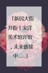 新民大街开街丨宋洋美术馆开馆，未来链接中……