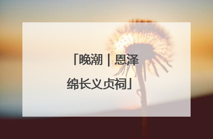 晚潮｜恩泽绵长义贞祠
