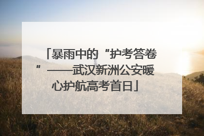 暴雨中的“护考答卷”——武汉新洲公安暖心护航高考首日