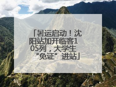 暑运启动！沈阳站加开临客105列，大学生“免证”进站