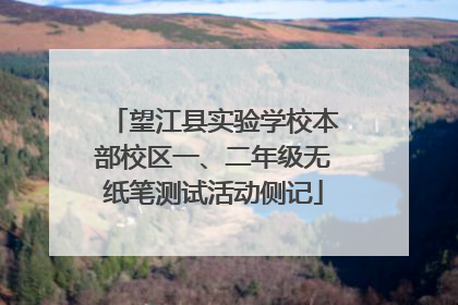 望江县实验学校本部校区一、二年级无纸笔测试活动侧记