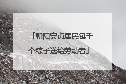 朝阳安贞居民包千个粽子送给劳动者