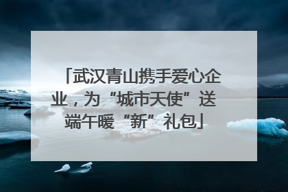 武汉青山携手爱心企业，为“城市天使”送端午暖“新”礼包