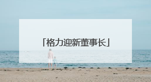格力迎新董事长