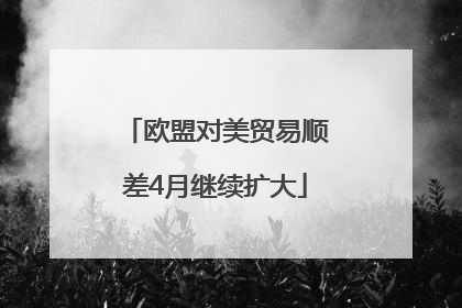 欧盟对美贸易顺差4月继续扩大
