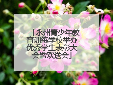 永州青少年教育训练学校举办优秀学生表彰大会暨欢送会