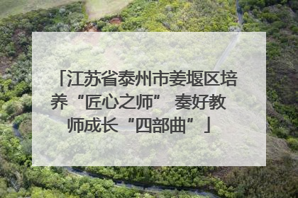 江苏省泰州市姜堰区培养“匠心之师” 奏好教师成长“四部曲”