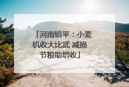 河南镇平：小麦机收大比武 减损节粮助增收