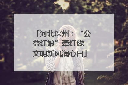 河北深州：“公益红娘”牵红线 文明新风润心田