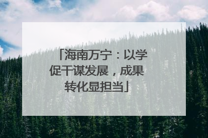 海南万宁：以学促干谋发展，成果转化显担当