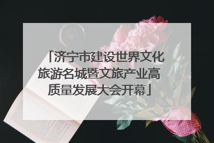 济宁市建设世界文化旅游名城暨文旅产业高质量发展大会开幕