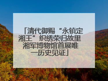 清代御赐“永镇定湘王”织绣荣归故里 湘军博物馆首展唯一历史见证
