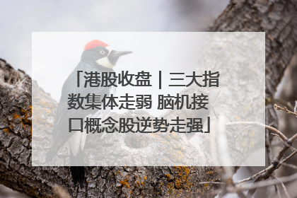 港股收盘｜三大指数集体走弱 脑机接口概念股逆势走强