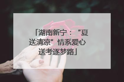 湖南新宁：“夏送清凉”情系爱心送考逐梦路