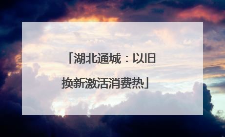 湖北通城：以旧换新激活消费热