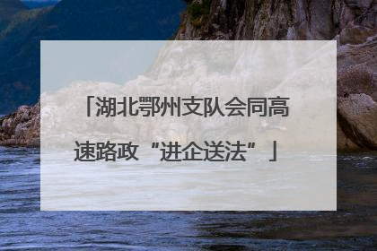 湖北鄂州支队会同高速路政“进企送法”