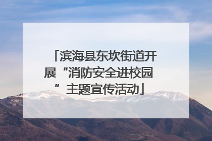 滨海县东坎街道开展“消防安全进校园”主题宣传活动