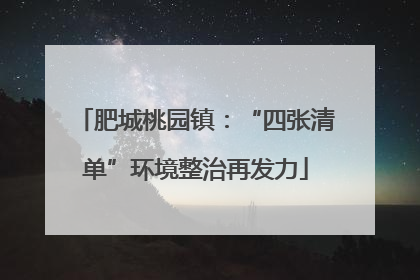 肥城桃园镇：“四张清单”环境整治再发力