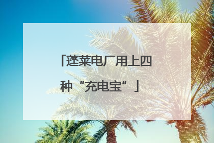 蓬莱电厂用上四种“充电宝”