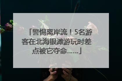 警惕离岸流！5名游客在北海银滩游玩时差点被它夺命……
