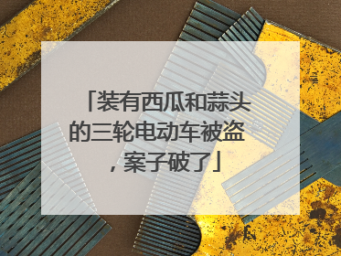 装有西瓜和蒜头的三轮电动车被盗，案子破了