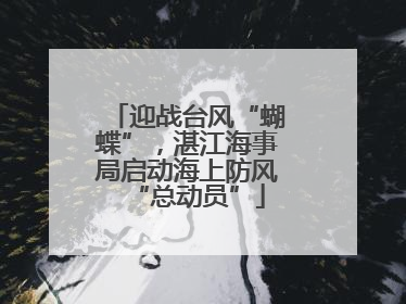 迎战台风“蝴蝶”，湛江海事局启动海上防风“总动员”