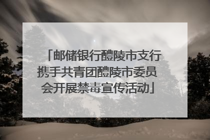 邮储银行醴陵市支行携手共青团醴陵市委员会开展禁毒宣传活动