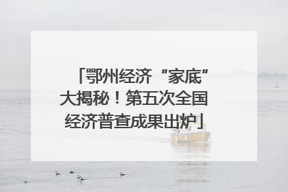 鄂州经济“家底”大揭秘！第五次全国经济普查成果出炉