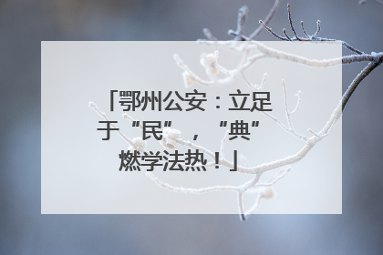 鄂州公安：立足于“民”，“典”燃学法热！