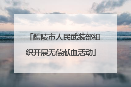 醴陵市人民武装部组织开展无偿献血活动