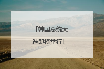 韩国总统大选即将举行