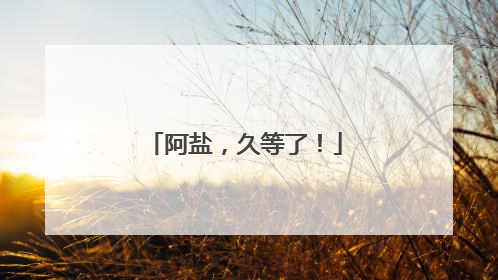 阿盐，久等了！