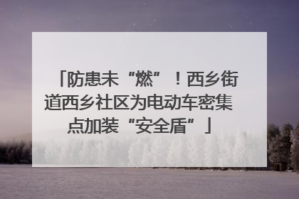 防患未“燃”！西乡街道西乡社区为电动车密集点加装“安全盾”