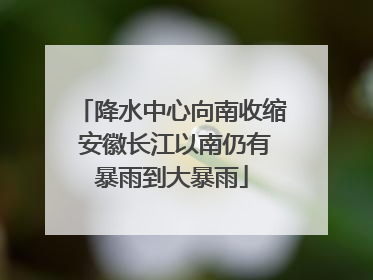 降水中心向南收缩 安徽长江以南仍有暴雨到大暴雨