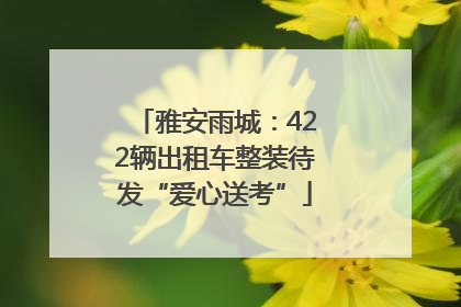 雅安雨城：422辆出租车整装待发“爱心送考”